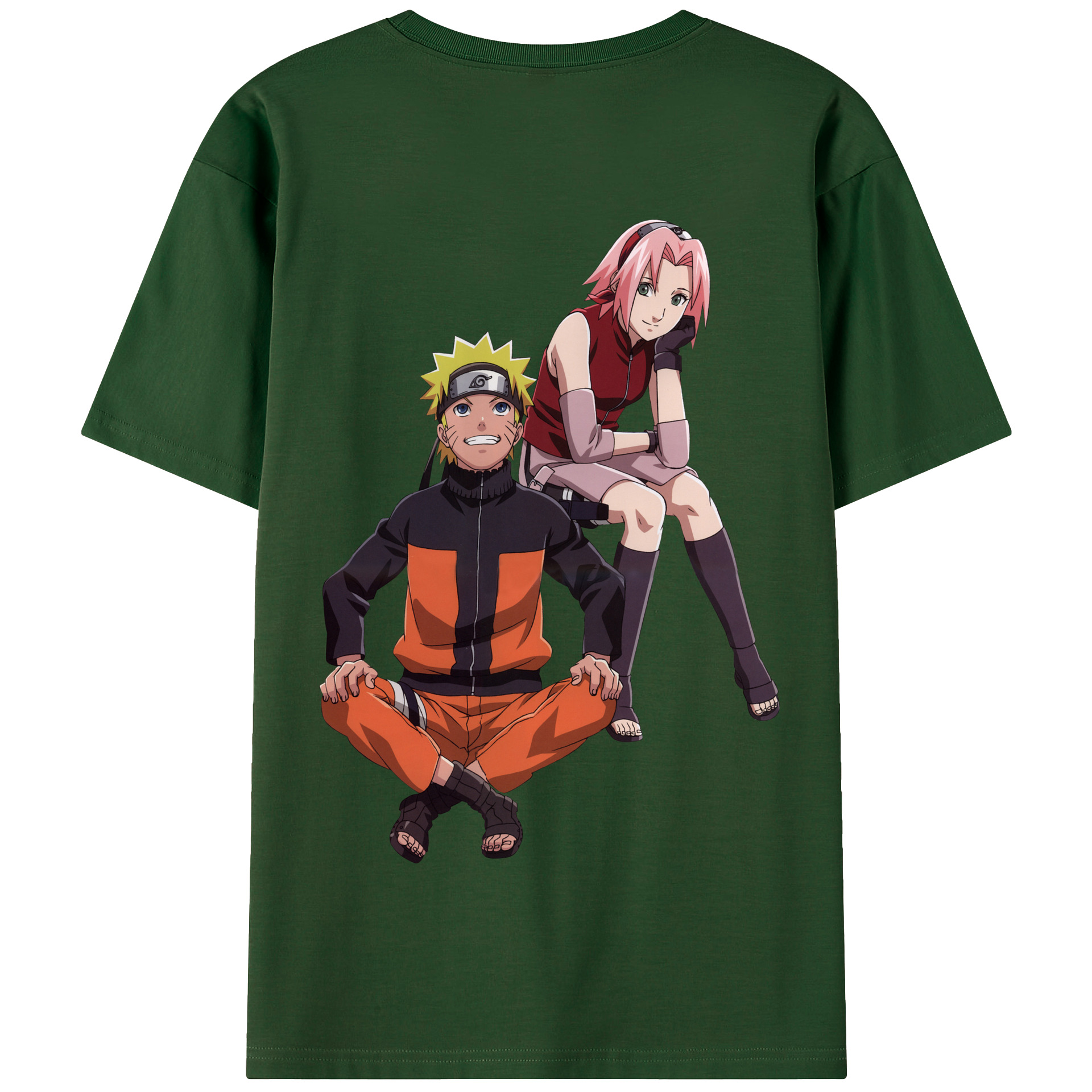 （画像用） NARUTO -ナルト- うずまき ナルト Uzumaki Naruto 綿100％半袖Tシャツ（背面プリント）